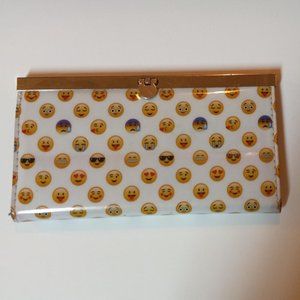 Wallet Emoji Pocket womans wallet, Hard shell finish, black